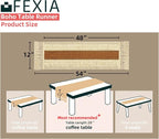 FEXIA Boho Table Runner 48 Inches Long Macrame Summer Decor Coffee Table Cover - Image 2
