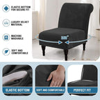 H.VERSAILTEX Armless Accent Chair Covers Thick Velvet Armless Chair Slipcovers - Image 6