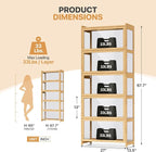 Magshion Display Cabinet with Acrylic Doors, 5-Tier Curio Cabinet - Image 2