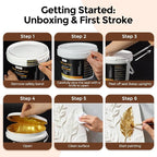 Nicpro Metallic Gold Acrylic Paint, 69oz/2040ml Large Gold Leaf Paint, Non Toxic - Image 6