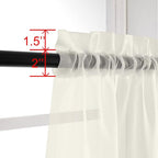 Ivory Sheer Curtains 63 Inches Long - Image 7