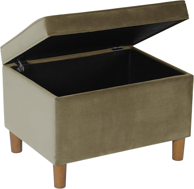 HomePop - Dinah 24" Storage Ottoman- Light Sage Green Velvet - Image 5