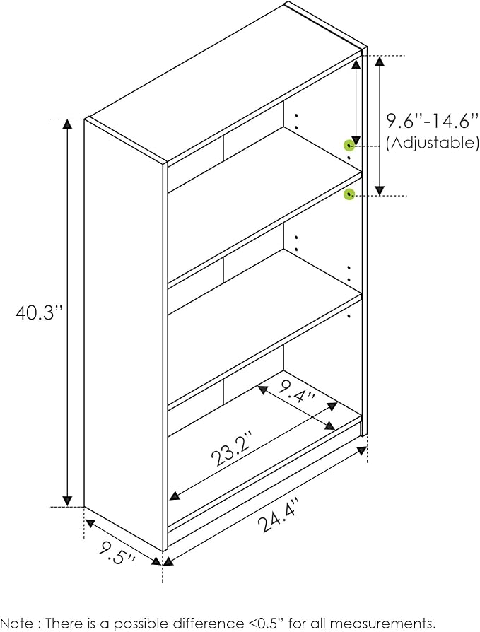 Furinno JAYA Book Shelf, 3-Tier Bookshelf, Bookcase - Image 3