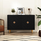 HLR 48" Accent Cabinet with 4 Doors and Shelves, Modern Sideboard Buffet - Image 3