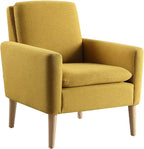 Set of 2 Accent Chairs Living Room Modern Arm Chair Comfortable Fabric Comfy - Image 3