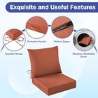 IASEAHK Outdoor Seat Cushion Set, Waterproof & Fade Resistant Patio Chair - Image 5