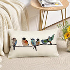 RABUSOFA Outdoor Pillow Covers Waterproof 12x20, Outdoor Bird Lumbar Throw - Image 5