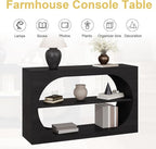 55-Inch Entryway Table with Storage, 3-Tier Console Tables, Behind Couch Table - Image 8