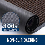 OLANLY 2-Pack Front Door Mats 71x23, Waterproof Heavy-Duty Doormats | Tan - Image 3