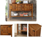 46" Solid Wood Buffet Sideboard, Farmhouse Console Table - Image 4