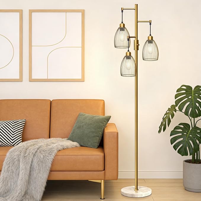 Torondo Dimmable Floor Lamps for Living Room, Industrial Standing Lamp - Image 8