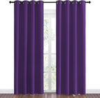 NICETOWN Purple Blackout Curtains 86 inches Long, Niose Reducing and Thermal - Image 2