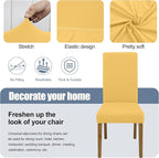 BIETYONE Stretch Dining Chair Covers Set of 6, Soft Removable Washable Kitchen - Image 3