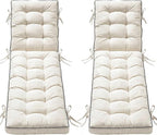 2 Pack 72x21 Inch Folding Chaise Lounge Cushion Quick Dry by AMCATON