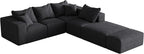 132" Modular Sectional Sleeper Sofa Couch, Modern Cloud Chenille Sectional Couch - Image 6