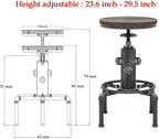 Topower Antique Vintage Industrial Barstool Solid Wood Water Pipe Fire Hydrant - Image 3