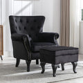 Mid Century Modern Accent Chair Upholstered Armchair Comfy Velvet Tufted by Janoray