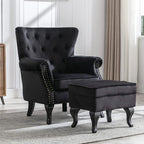 Mid Century Modern Accent Chair Upholstered Armchair Comfy Velvet Tufted by Janoray