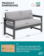 SERWALL HDPE Outdoor Loveseat Couch - Image 5