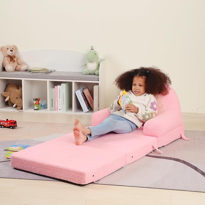 MOMCAYWEX Kids Sofa, Sherpa Couch - Image 5