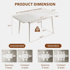 Muwuele Solid Wood Extendable Dining Table - Image 6