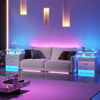 HNEBC LED Nightstand with Charging Station, Smart Bedside Table with Motion - Image 8