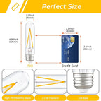 Dimmable E26 T30 T10 LED Bulb Long Tube Light Bulb 4W, Type T Tubular Light - Image 6