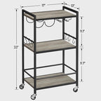 TUTOTAK Bar Cart, Home Bar Serving Cart, Microwave Cart, Drink Cart, Mobile - Image 6