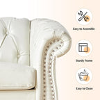 QHITTY 2 Piece Living Room Set, Sectional Chesterfield Sofa Chair Contemporary - Image 5