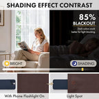 MIULEE Dark Brown Blackout Curtains 4 Panels Set 72 Inch Length Bedroom | - Image 4