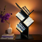 Godferyxin Bookshelf with Liting, Small Bookshelf LED and Desktop Book Shelf by Godferyxin