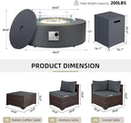 UPHA 9 Pieces Patio Furniture Sets, Wicker Outdoor Sectional Sofa Couch - Image 2