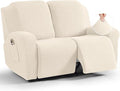 TAOCOCO Recliner Loveseat Slipcover, 6 Pieces Dual Recliner Sofa Covers by TAOCOCO