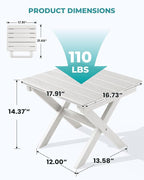 SERWALL Folding Outdoor Side Table Set of 2, Portable Adirondack Side Table - Image 3