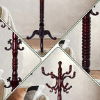 73" Wooden Coat Rack Stand, Coat Racks Freestanding - Image 4