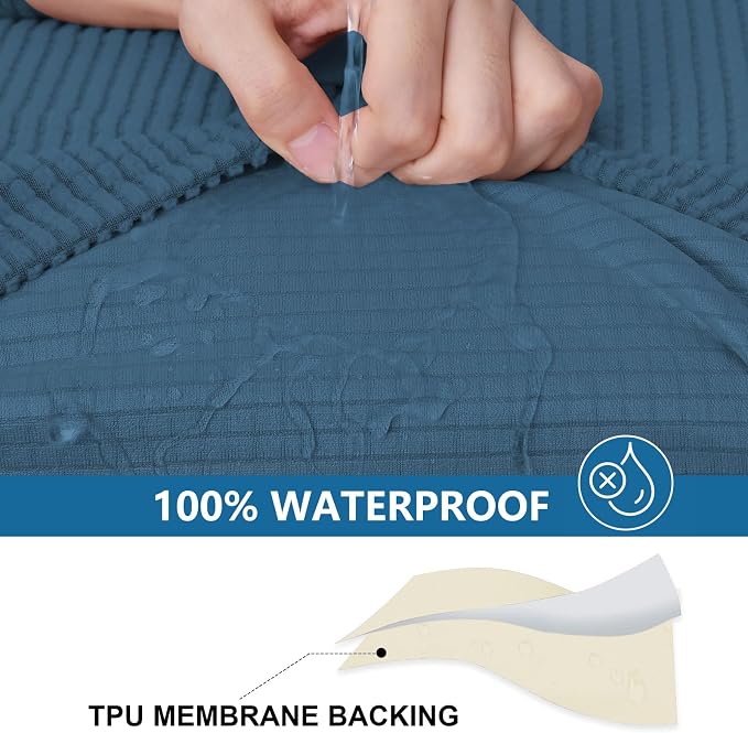 Waterproof Sectional Couch Covers, Non Slip Sofa Cushion Covers | L Shape - Image 3