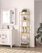 Hzuaneri Bookcase Bookshelf, Tempered Glass Bookshelves, Slim Shelving Unit - Image 7