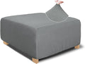 NeColorLife Rectangle Ottoman Cover Jacquard Fabric Ottoman Slipcover Thick by NeColorLife