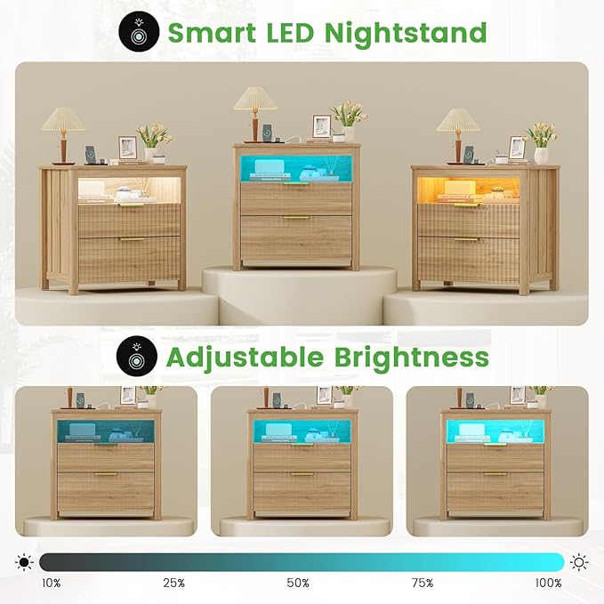 WOOVIVS End Table Set of 2 - Image 4