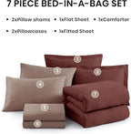 Monbix Full Size Comforter Set, Dark Red Bedding Comforter - Image 7