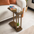 C-Shaped Solid Wood End Table, Side Table by FURNIREM