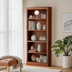 Furniwell Bookcase Bookshelves, 5-Shelf Tall Bookcase 71" Wood Open Display by WellFurnitureHomeLifeWell