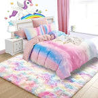 5x7 Rainbow Fluffy Soft Area Rug Non-Slip - Image 2