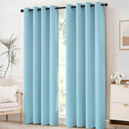 Yakamok Room Darkening Curtains 52x84 inch Length Sky Blue-Living Room | 2 - Image 2