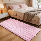Pink Rabbit Plush Rug 2'x6', Fluffy Shaggy Area Rug - Image 2
