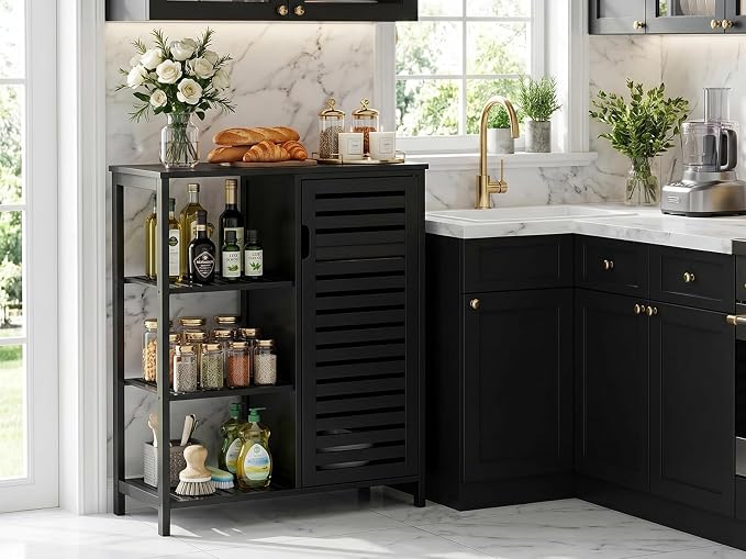 HITNET Bathoom Storage Cabinet, Bamboo Floor Cabinet - Image 4