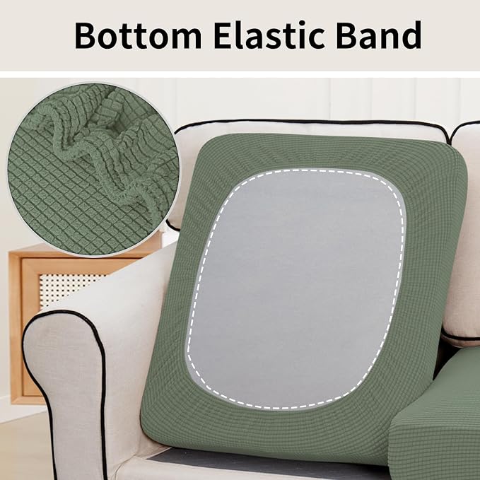 Easy-Going Stretch 3 Pieces Oversized Couch Cushion Cover - Image 4