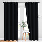 NICETOWN Black Out Dooway Curtain 80 inches Long, Grommet Thermal Insulated by NICETOWN