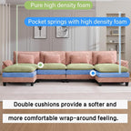 Oprisen 154" Modular Sectional Sofa, Comfy Cloud Couch Sectional Sofa - Image 3