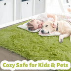 Amdrebio Grass Green Area Rug 8x10 - Image 2